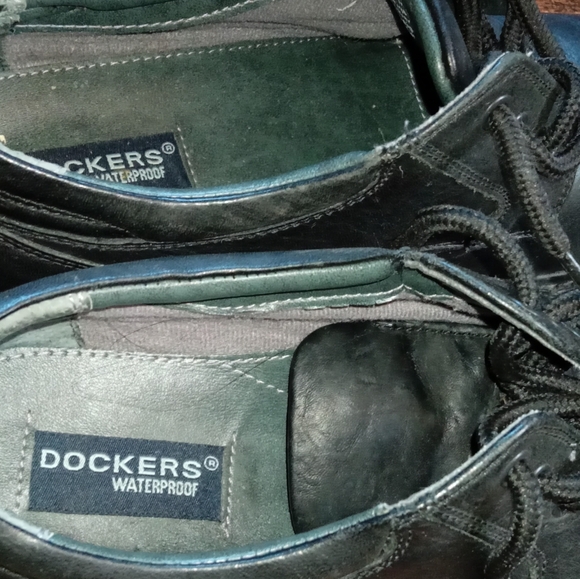 Dockers Gordon Leather Shoes Mens Size 8.5M Oxford Dress Cap Toe Lace Up Black - Picture 6 of 7